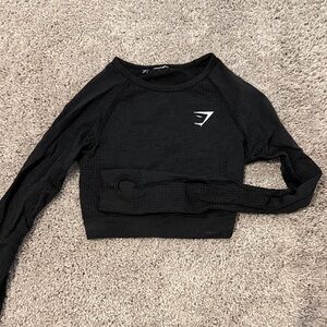 Gymshark Black Long Sleeve Crop Top